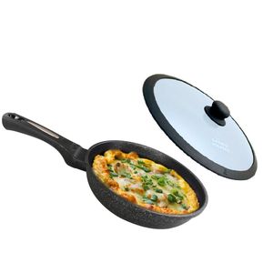 Tapa De Cristal 24cm Con Borde De Silicon HSM Cooks Master