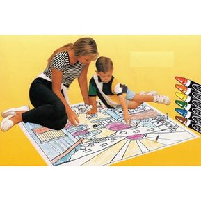 Tapete Plástico Para Colorear Reusable MATFUN Jungle Adventure -Blanco
