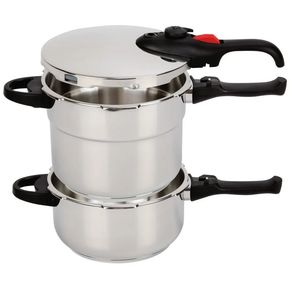 2 Ollas De Presión Bogner 4 Y 6 Litros Acero Inoxidable