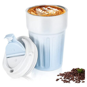 Vaso Termico Taza Ideal Cafe 400ml Tapa Segura De Acero Inox