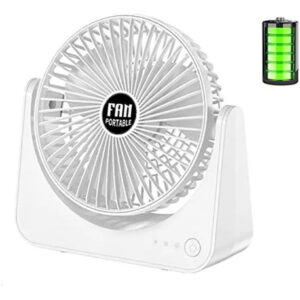 Ventilador De Escritorio 3 Vel Recargable Por Usb