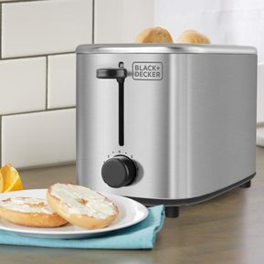 Tostador 2 Panes Ó Bagles Acero Inox Ranura Extra Ancha B+D TR0011S